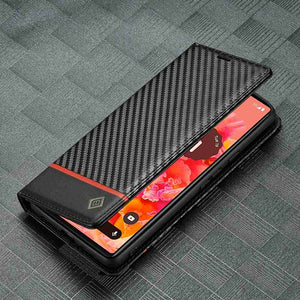 Google Pixel Carbon Fiber Flip Window Case Cover - yhsmall