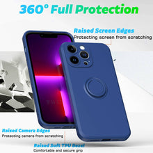 Load image into Gallery viewer, Silicone Finger Holder iPhone Case, Front and Back View