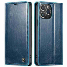 Load image into Gallery viewer, Apple iPhone Case Flip Fold Card Slot Leather Protective Cover