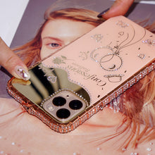 Load image into Gallery viewer, Diamond Metal Bumper Mirror iPhone Case, Mirror Panel