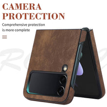 Load image into Gallery viewer, Samsung Galaxy Z Flip Fold Leather Case Cover