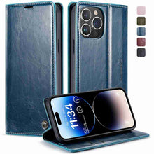Load image into Gallery viewer, Apple iPhone Case Flip Fold Card Slot Leather Protective Cover