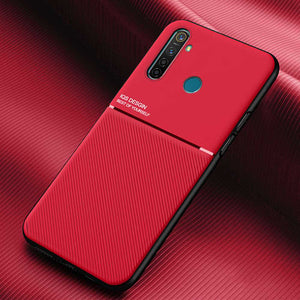 Realme Cases Matte Texture Built-In Magnetic Car Holder Protective Cover