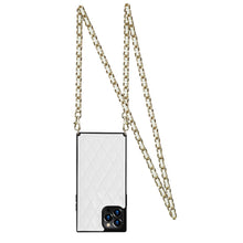 Load image into Gallery viewer, Metal Chain Leather iPhone Case, White