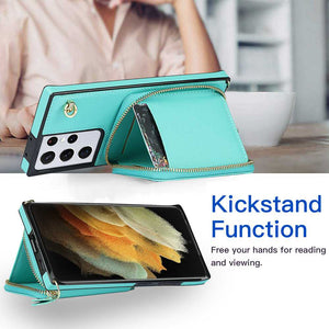 Samsung Galaxy Mobile Phone Storage Leather Wallet Card Slot Case Cover