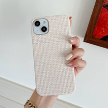 Load image into Gallery viewer, Weave Pattern iPhone Case, White