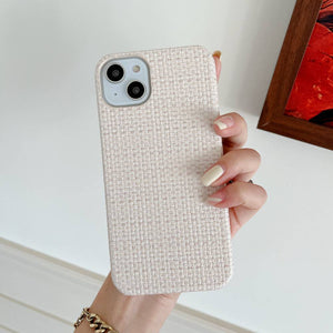 Weave Pattern iPhone Case, White