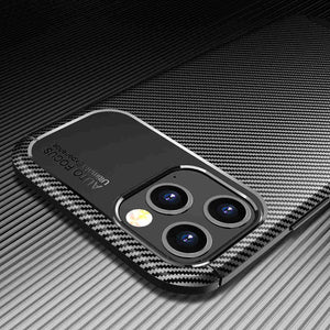 Soft Carbon Fiber Pattern iPhone Case, Camera View