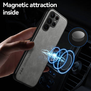 Samsung Case Built-In Magnetic Leather Protective Galaxy A Series Cover
