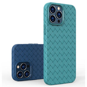 iPhone Case Woven Pattern Cooling Soft TPU Case Cover