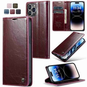 Apple iPhone Case Flip Fold Card Slot Leather Protective Cover