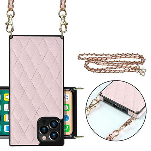 Metal Chain Leather iPhone Case, Overall View