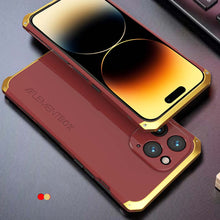 Load image into Gallery viewer, Apple iPhone 14 Pro Max Frosted Metal Case, Red Gold