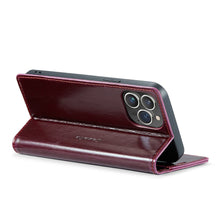 Load image into Gallery viewer, Apple iPhone Case Flip Fold Card Slot Leather Protective Cover