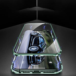 Magnetic Double Side Tempered Glass Camera Protection iPhone Case, Bottom View
