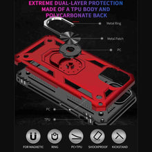 Load image into Gallery viewer, Military Grade With Magnetic Finger Holder Case for Apple iPhone