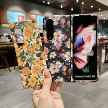 Load image into Gallery viewer, Samsung Galaxy Z Flip Fold Case Flower Pattern Hard PC Cover - yhsmall