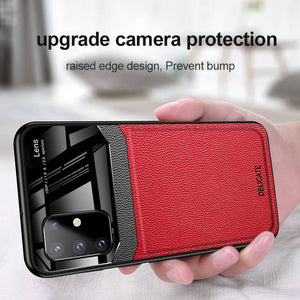 Samsung Galaxy A Series Case Delicate Leather Glass Protective Cover