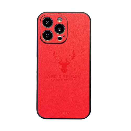 Deer Pattern Leather iPhone Case, Overall View