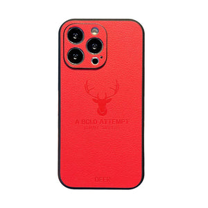 Apple iPhone Cases Fine Hole Camera Deer Pattern Leather Protective Cover - yhsmall