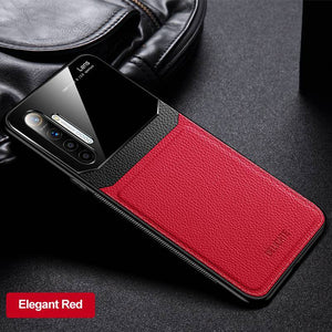 Oppo Reno Cases Delicate Leather Glass Case Cover