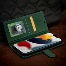 Load image into Gallery viewer, Magnetic Buckle Flip iPhone Case, Green Install iPhone