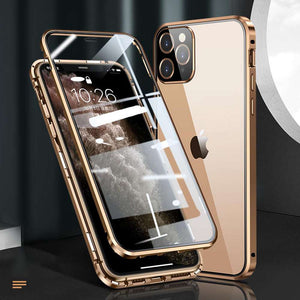 Apple iPhone Magnetic Case Double Side Tempered Glass Camera Protection Anti-scratch Protective Cover