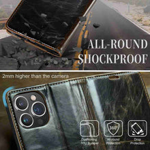 Load image into Gallery viewer, Apple iPhone Case Flip Fold Card Slot Leather Protective Cover