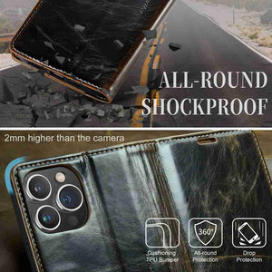 Apple iPhone Case Flip Fold Card Slot Leather Protective Cover