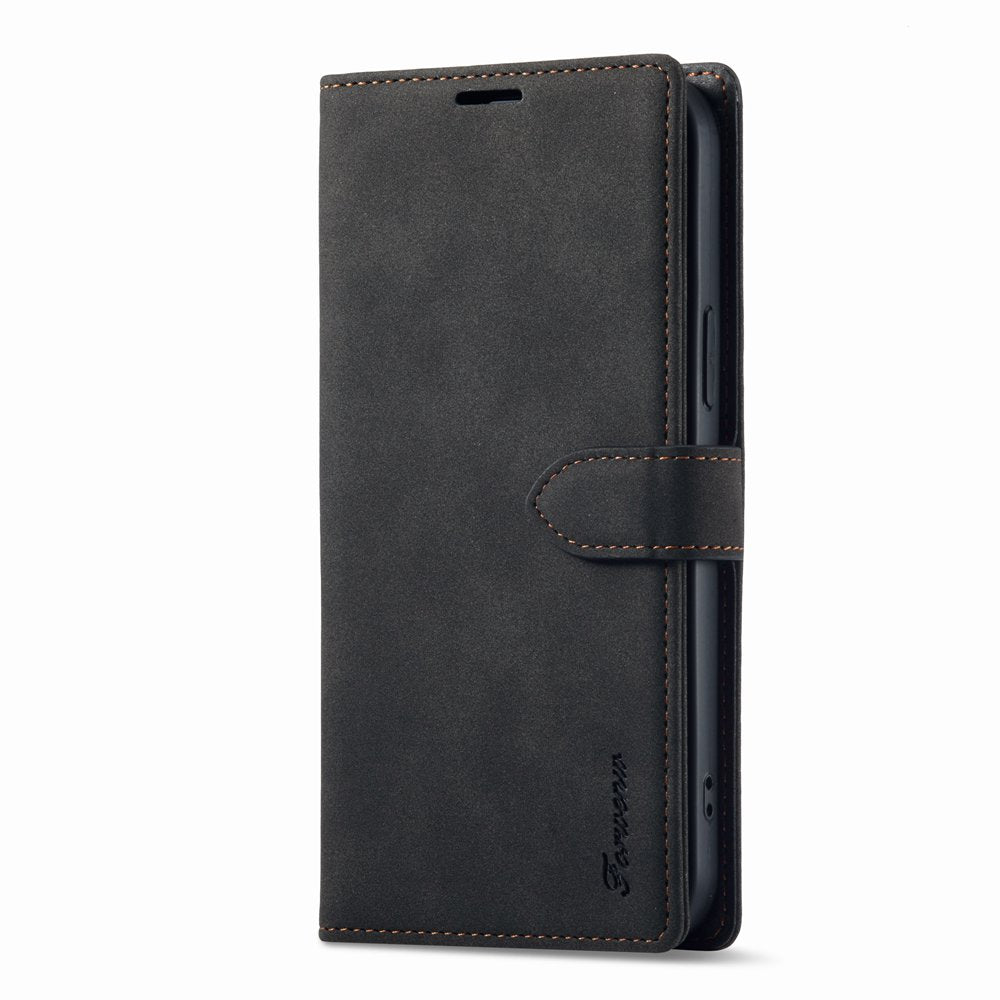 Magnetic Buckle Flip iPhone Case, Black