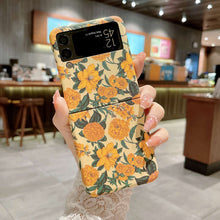 Load image into Gallery viewer, Samsung Galaxy Z Flip Fold Case Flower Pattern Hard PC Cover - yhsmall