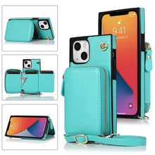 Load image into Gallery viewer, Apple iPhone Storage Leather Wallet Card Slot Case Cover