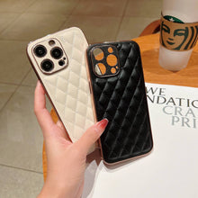 Load image into Gallery viewer, Electroplated Grid Diamond Lines Apple iPhone Case Cover