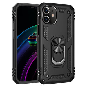Military Grade With Magnetic Finger Holder Case for Apple iPhone