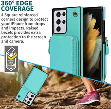 Load image into Gallery viewer, Samsung Galaxy Mobile Phone Storage Leather Wallet Card Slot Case Cover