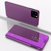 Load image into Gallery viewer, Flip Window Case Mirror iPhone Case, Purple Front and Back