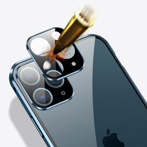 Magnetic Double Side Tempered Glass Camera Protection iPhone Case, Camera Protection