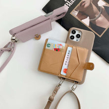 Load image into Gallery viewer, Handmade Wallet Bag With Lanyard iPhone Case, Wallet Detail