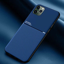 Load image into Gallery viewer, Texture Built-In Magnetic iPhone Case, Blue