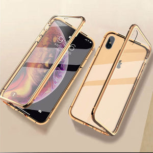 Apple iPhone Magnetic Case Double Side Tempered Glass Anti-scratch Protective Cover