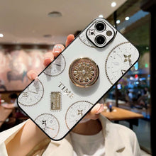 Load image into Gallery viewer, Acrylic Time Finger Ring iPhone Case, White