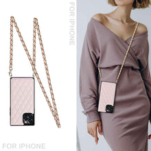Load image into Gallery viewer, Metal Chain Leather iPhone Case, Model Show