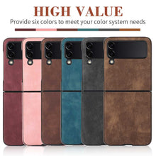 Load image into Gallery viewer, Samsung Galaxy Z Flip Fold Leather Case Cover