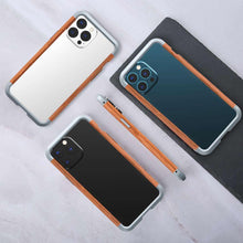Load image into Gallery viewer, Wood Metal Bumper iPhone Case, Multi perspective display