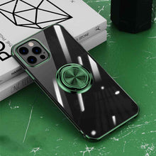 Load image into Gallery viewer,  Plating TPU Finger Holder iPhone Case, Green