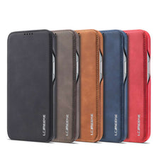 Load image into Gallery viewer, Apple iPhone Case Magnetic Flip Window With Bracket Function Leather Cover