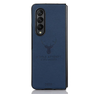 Leather Deer Pattern Case for Samsung Galaxy Z Flip 3 4 Fold 3 4 Cover - yhsmall