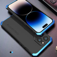 Load image into Gallery viewer, Apple iPhone 14 Pro Max Frosted Metal Case, Black Blue