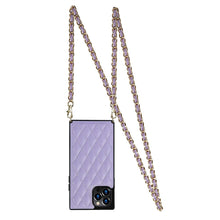 Load image into Gallery viewer, Metal Chain Leather iPhone Case, Purple