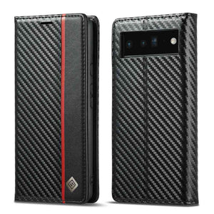 Google Pixel Carbon Fiber Flip Window Case Cover - yhsmall